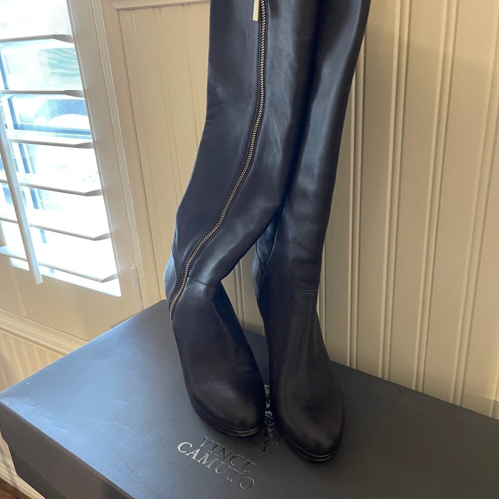 Vince Camuto Emilian Chocolate brown leather boots